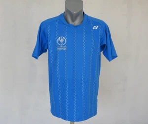 YONEX Herren Activewear Trikot blau Shirt Badminton Größe L Sport gestreift - Bild 1 von 5
