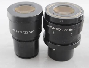 Pair Olympus WH10X/22 Eyepieces for BX IX AX Series Microscope - Picture 1 of 2