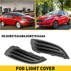 Front Bumper Fog Light Cover Pair Set Left LH+Right RH for 2014-2019 Ford Fiesta