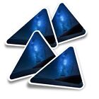 4x Triangle Stickers - Milky Way Shipwreck Iceland #3470