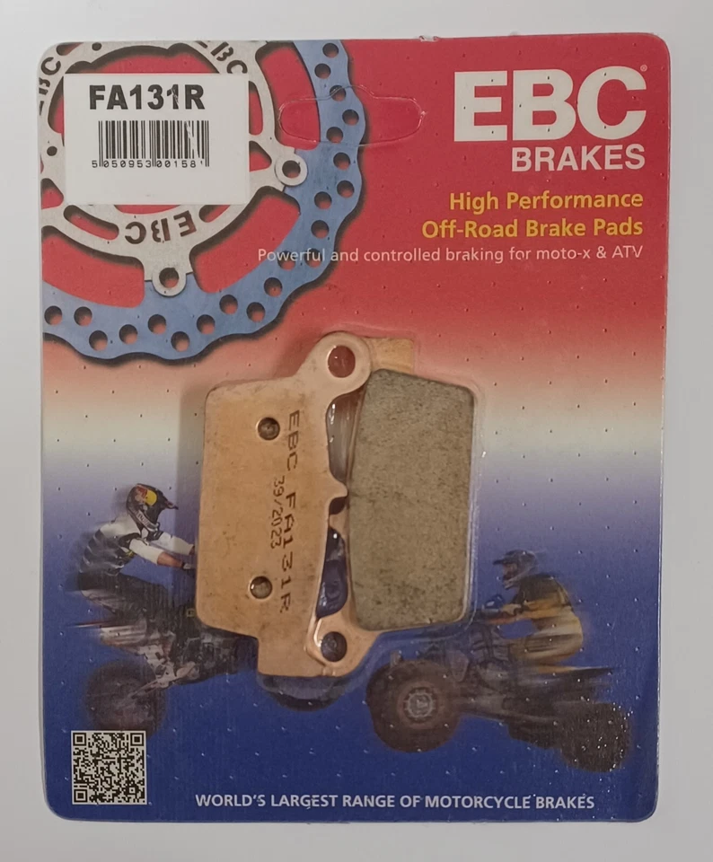 Pastillas de freno de disco traseras sinterizadas EBC (1 juego) para Yamaha WR400F (1999 a 2001) Foto 1 de 4