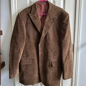 INSERCH Brown Blazer Sport Coat Front Design Men XL - Picture 1 of 8