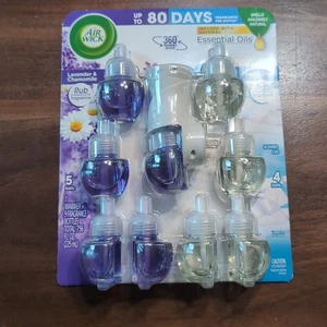 Air wick Essential Oils Air Freshener, 1 Unit with 9 Refills (Lavender & Linen) - Picture 1 of 2