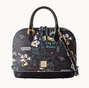 Dooney & Bourke Disney New York City Mickey & Minnie Big Apple Satchel Purse NEW - Picture 1 of 15