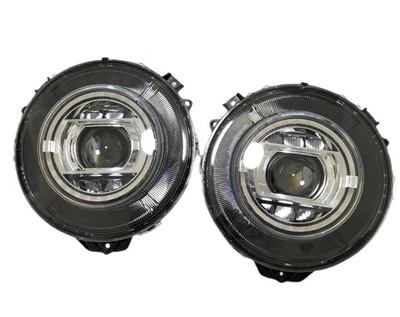 Par de faróis W463 upgrade para Mercedes Benz classe G G500 G63 aparência W464 cromado - Imagem 1 de 4