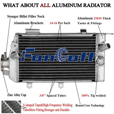 2 Row Aluminum Radiator Fitting 2008-2013 2012 Kawasaki KLR650 KLR 650 PRO Foto 1 de 4