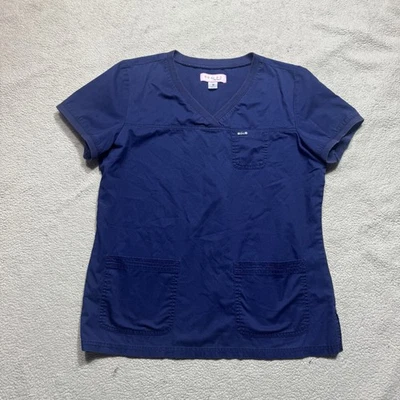 Blusa Médica Koi Kathy Peterson Mujer Mediana Azul Cuello en V Camiseta Bolsillos Médicos Camiseta Foto 1 de 4