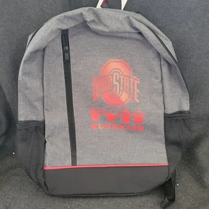New Licensed OHIO State Buckeyes Backpack 2 Compartments & 2 Mesh Bottle Holders - Picture 1 of 6