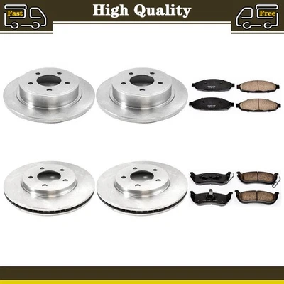 Juego de 6 pastillas de freno rotores de disco para Chrysler Pacifica 3,5 L 3,8 L 4,0 L_ Foto 1 de 4