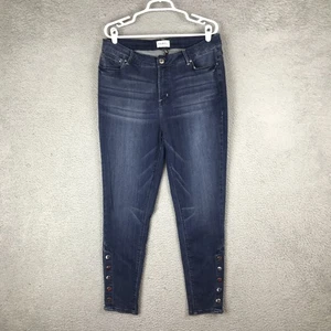 Rebel Wilson Jeans Womens 16W Skinny Stretch Denim The Duchess Button Accents - Picture 1 of 15