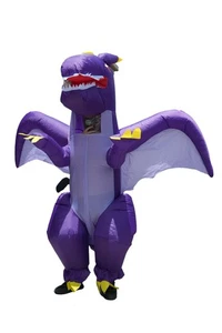 Inflatable Dinosaur Costume for Kids - Halloween Blow-Up T-Rex Dragon Suit fo... - Picture 1 of 7
