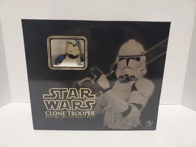 BUSTO DE LUJO STAR WARS 501ST OPERACIONES ESPECIALES SOLDADO CLON GIGANTE SUAVE NUEVO SELLADO Foto 1 de 3