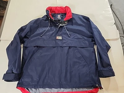 Chaps Ralph Lauren Vintage Blue Red Pullover Windbreaker Jacket Gorpcore Size M - Image 1 of 4