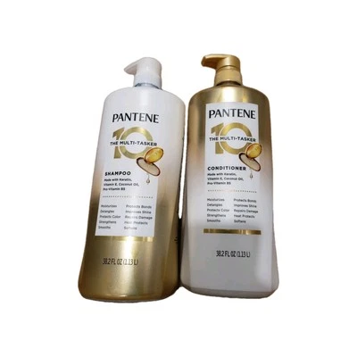 Paquete de champú y acondicionador Pantene The Multi Tasker 10 en 1 38,2 OZ cada uno  Foto 1 de 2