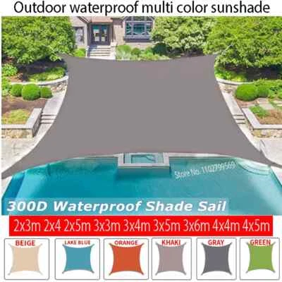 Colored Sunshade Sail Waterproof Sunshade Garden Beach Canopy Sunshade Cloth - image 1 of 4