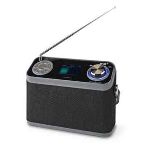 Nedis RDDB5200BK DAB+ & FM Radio with Bluetooth & Rechargeable Battery - Black - Picture 1 of 3