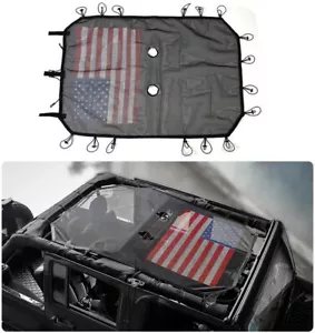 Durable Mesh Shade Top Cover UV Sun Protection for Jeep Wrangler JK 07-18 4Dr - Picture 1 of 6