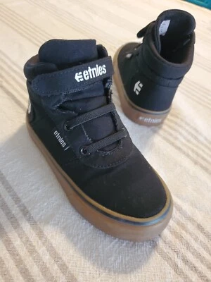 Etnies Black Kids Boys Size 10 High Tops Canvas Sneaker Shoe Skate - Image 1 of 4