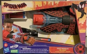 Marvel Spider Man Across The Spider Verse Miles Tri Shot Foam Dart Nerf Blaster - Picture 1 of 1
