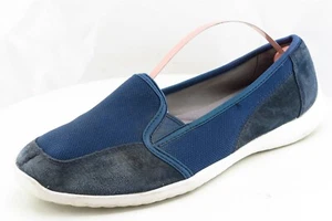 Scarpe mocassino Clarks taglia 8 M blu tessuto donna 13291 - Foto 1 di 8