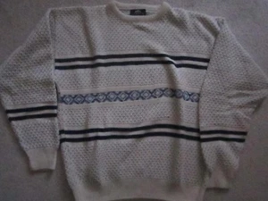 VTG USA MADE JANTZEN MENS SWEATER PULLOVER SZ XL CREAM NEW NO TAG - Picture 1 of 6