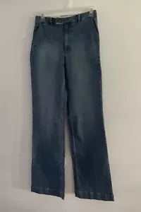 Lands’ End Women’s Original Fit Classic Waist Trouser Leg Stretch Jeans Size 8T - Picture 1 of 14