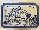 Bombay Co BLUE AND WHITE CHINOISERIE PLATTER 18.5” x 12” x 1 5/8” NWOT