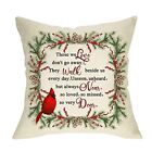 Winter Cardinal Decorative Throw Pillow Cover Christmas Red Birds Pine Cones