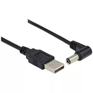 1.5M USB POWER CABLE TYPE TO MALE WITH DC SOCKET 5.5X2.1MM ANGLE 90 - Picture 1 of 1