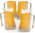 Freezer Mugs With Gel Beer Mugs Double Walled Set Of 4 Clear New