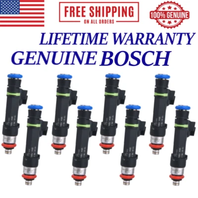 8/Units OEM BOSCH Fuel Injectors For 2003, 2004 Ford Expedition 5.4L V8 - Image 1 of 3