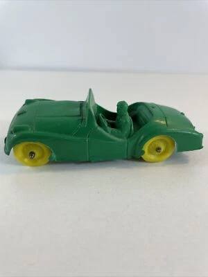 "Auburn Toy Company/ARCO Triumph TR2 juguete de plástico verde amarillo escala 1/43 4"" raro" Foto 1 de 4