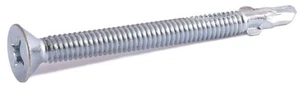 (750) 1/4x3-1/2 escarpador de cabeza plana Phillips con alas - chapado en zinc - Imagen 1 de 1