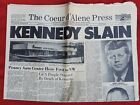 ORIGINAL VINTAGE NEWSPAPER~KENNEDY ASSASSINATION- NOVEMBER 22, 1963 -COLLECTIBLE