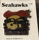 Seahawks FOOTBALL COCA COLA VINTAGE 1980's METAL ENAMEL PIN
