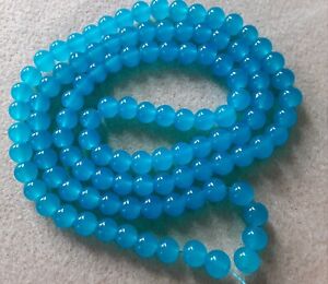Glass Bead Lot 1 Strand Of 8mm Round Glass Beads