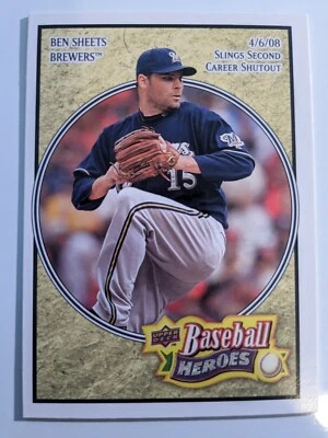 2008 Upper Deck Baseball Heroes #98 Ben Sheets - Image 1 of 3