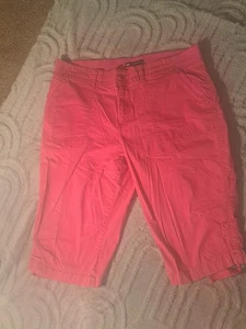 Lee Relaxed Fit Capri Pants Womens Hot Pink* Elastic Waist*Pockets*SZ.18W - Picture 1 of 10