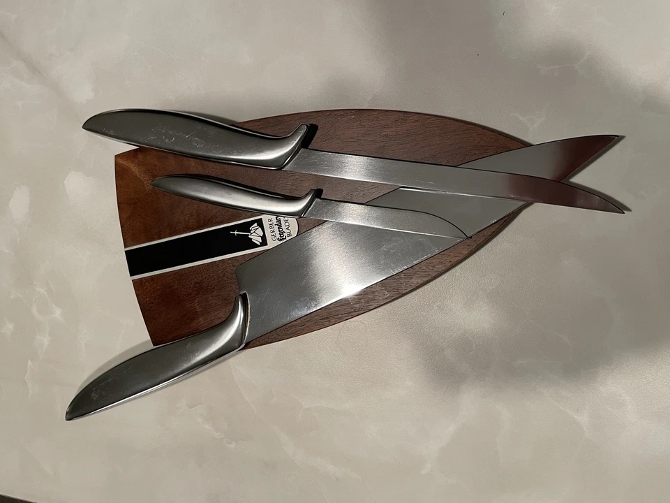 Raro juego de 3 hojas legendarias Gerber tres hermanas Foto 1 de 4