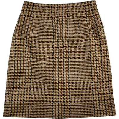 VTG - J.G. Hook Women's High Waisted Houndstooth Pencil Skirt Brown 6 Petite - Image 1 of 4