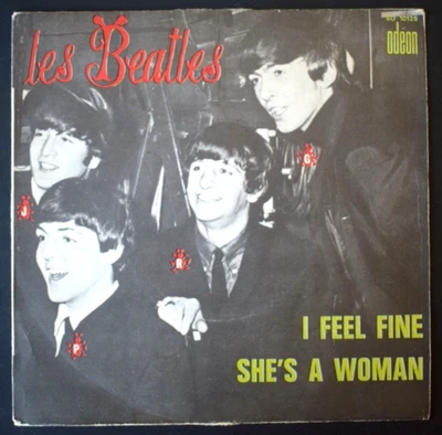Rare Beatles French SP JUKEBOXE SO 10125  "I FEEL FINE" type 2 - Photo 1/4