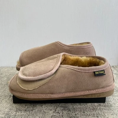 Zapatillas Old Friend Comfort rosa gamuza piel de oveja para mujer talla M 7,5-8,5 Foto 1 de 4