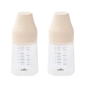 - Wide Neck Baby Bottles - Compatible with Breast Milk Pump Flanges (Pack of 2) - Picture 1 of 7