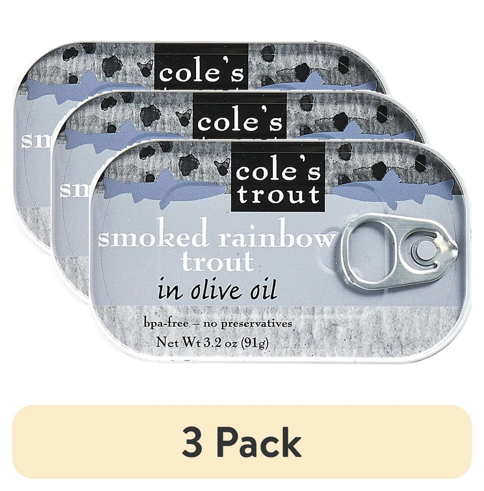 Cole's Smoked Rainbow Trout in Olive Oil 3.2 Oz