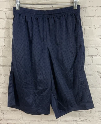 Pantalones Cortos Deportivos Alleson Athletics 80185 Juveniles 100% Poliéster Malla Azul Marino Medianos Foto 1 de 4