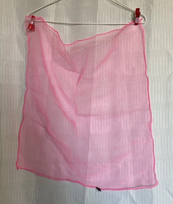 Georgette de nailon 100 % rosa vintage, bufanda para mujer rosa neón llamativa, crepé transparente” Foto 1 de 2