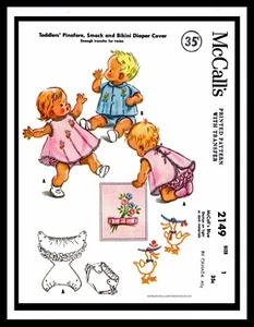 McCall's 2149 UNISEX Traje de Juego VESTIDO VESTIDO VESTIDO Y PAÑALES Cubierta Niño Pequeño Patrón de Costura - Imagen 1 de 10