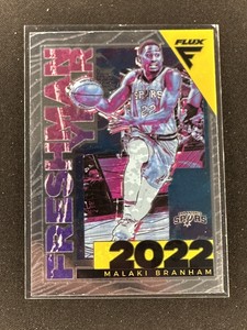 2022-23 Panini Flux Malaki Branham No.28 Freshman Year insert San Antonio Spurs