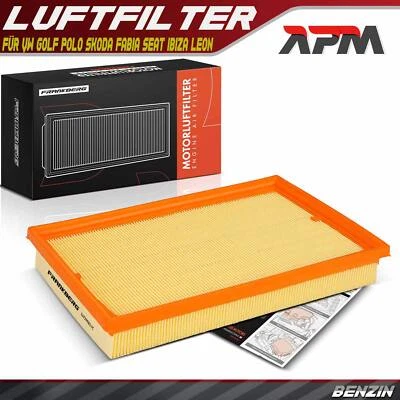 Luftfilter Filtereinsatz für VW Golf IV 1J V 1K Polo 9A Caddy Skoda Seat Ibiza - Bild 1 von 4
