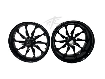 240 FAT TIRE SOLID BLACK TORNADO WHEELS 2009-2016 SUZUKI GSXR 1000 Foto 1 de 4